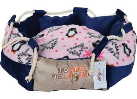Jojo Pops Rope No 19 Yıkanabilir Tek Fonksiyonlu 35x50 cm Simit Kedi Yatağı Lacivert