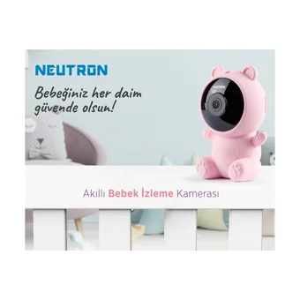 Neutron Hareket Sensörlü Gece Görüşlü Kablosuz Full HD IP Bebek Kamerası