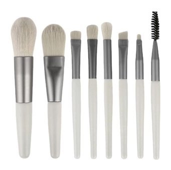 Hallow Beyaz 8'li Allık Eyeliner Far Makyaj Fırçası Seti
