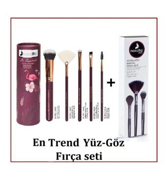 Nascita Trend La Tropicale 6'lı Allık Eyeliner Far Makyaj Fırçası Seti
