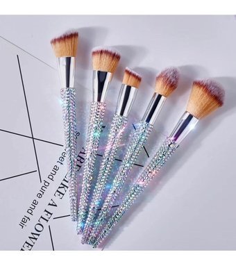 Eda Luxury Beauty Diamond 5'li Allık Makyaj Fırçası Seti