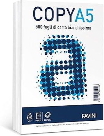 Favini A5 80 gr 500 Yaprak Çizgisiz 1 Top Beyaz Fotokopi Kağıdı