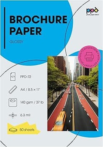 Hapinary A4 25 gr 10 Yaprak Desenli 1 Top Sarı Sertifika Kağıdı