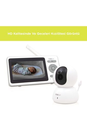 Bblüv BBLUVB0138E Hareket Sensörlü Gece Görüşlü Dijital Ekranlı Kablosuz HD IP Bebek Kamerası
