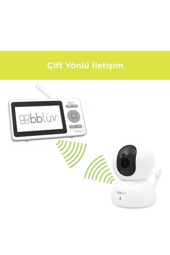 Bblüv BBLUVB0138E Hareket Sensörlü Gece Görüşlü Dijital Ekranlı Kablosuz HD IP Bebek Kamerası