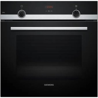 Siemens HB534FER3T 66 lt A Enerji Sınıfı Analog Ocaksız Tam Boy Ankastre Fırın Siyah