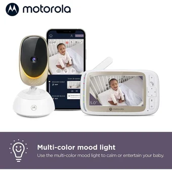 Motorola VM85-5 Hareket Sensörlü Gece Görüşlü Dijital 5 inç Ekranlı Kablosuz HD Bebek Kamerası