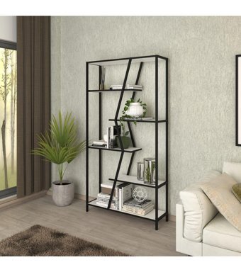 Homedora Kar Çok Gözlü 5 Raflı Metal 94x180x27 cm Beyaz