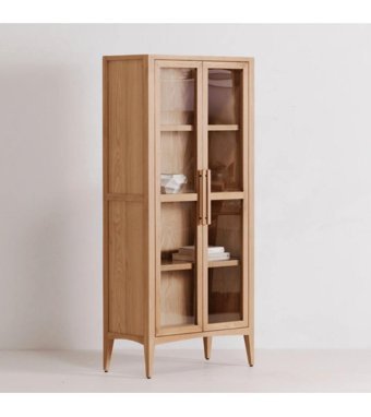 Latanwood Benito Hazeranlı 4 Raflı Ahşap 90x200x45 cm Kahverengi