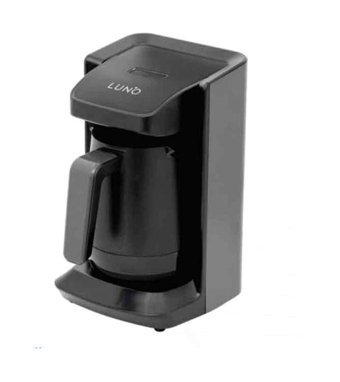 Luno Tek Hazneli Otomatik 300 ml Su Hazneli 5 Fincan Siyah Türk Kahvesi Makinesi