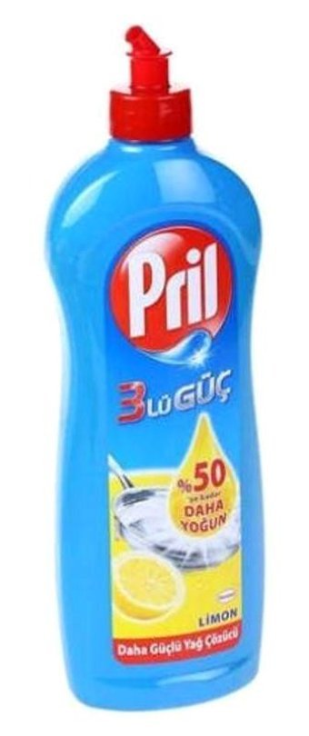 Pril 3 lü Güç Limon Kokulu Sıvı El Bulaşık Deterjanı 1.35 kg