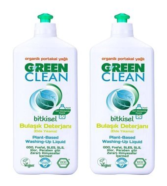 Green Clean Bitkisel Portakal Yağı Kokulu Organik Sıvı El Bulaşık Deterjanı 2x730 ml