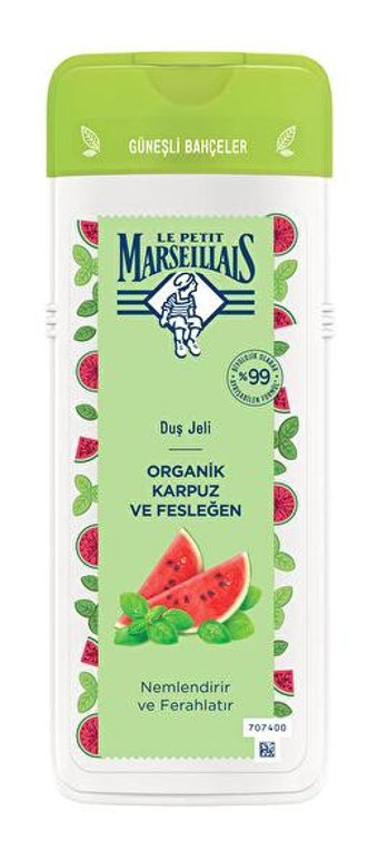 Le Petit Marseillais Güneşli Bahçeler Karpuz Fesleğen Aromalı Nemlendirici Duş Jeli 400 ml