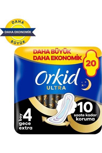 Orkid Ultra Gece Ultra İnce 20'li Hijyenik Ped