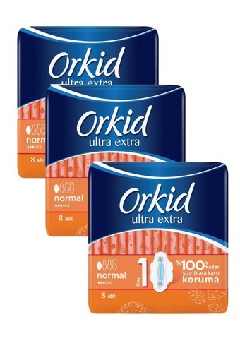 Orkid Ultra Extra Ultra İnce 8'li Hijyenik Ped 3 Adet