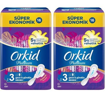 Orkid Platinium Kokulu İnce 16'lı Hijyenik Ped 2 Adet