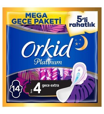 Orkid Platinium Gece Extra İnce 14'lü Hijyenik Ped