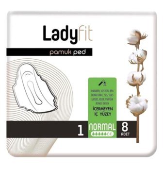 Lady Fit Pamuk Organik Antialerjik İnce 8'li Hijyenik Ped