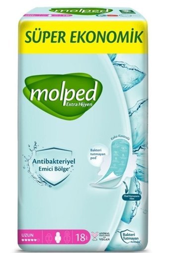 Molped Extra Hijyen Antibakteriyel İnce 18'li Hijyenik Ped