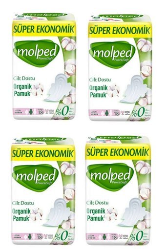 Molped Pure&Soft Ultra İnce 18'li Hijyenik Ped 4 Adet