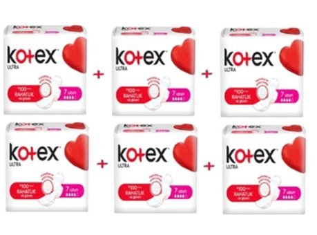 Kotex Ultra Uzun Ultra İnce 7'li Hijyenik Ped 6 Adet