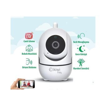 Kiwi 99 Hareket Sensörlü Gece Görüşlü Kablosuz HD IP Bebek Kamerası