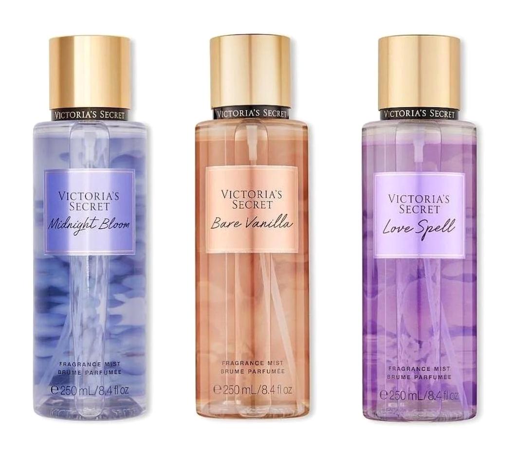 Victoria's Secret Bare Vanilla-Midnight Bloom-Love Spell Kadın Vücut Spreyi 3x250 ml