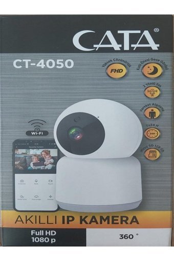 Cata CT-4050 Hareket Sensörlü Gece Görüşlü Dijital Kablosuz Full HD IP Bebek Kamerası