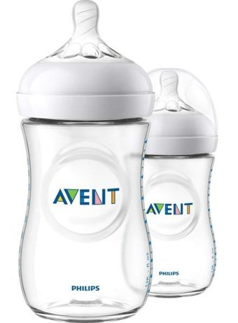 Philips Avent Avent Natural Polipropilen Gaz Yapmayan Antikolik Yenidoğan Yavaş Akışlı 1+ Ay Şeffaf Biberon Seti 2x260 ml