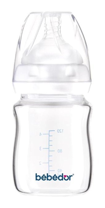 Bebedor 50301 Polipropilen Yenidoğan Yavaş Akışlı 0-3 Ay Şeffaf Biberon 120 ml