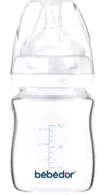 Bebedor 50301 Polipropilen Yenidoğan Yavaş Akışlı 0-3 Ay Şeffaf Biberon 120 ml