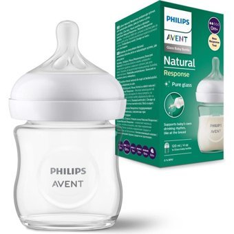 Philips Avent Natural SCY930/01 Cam Gaz Yapmayan Antikolik Yenidoğan Yavaş Akışlı 0+ Ay Şeffaf Biberon 120 ml