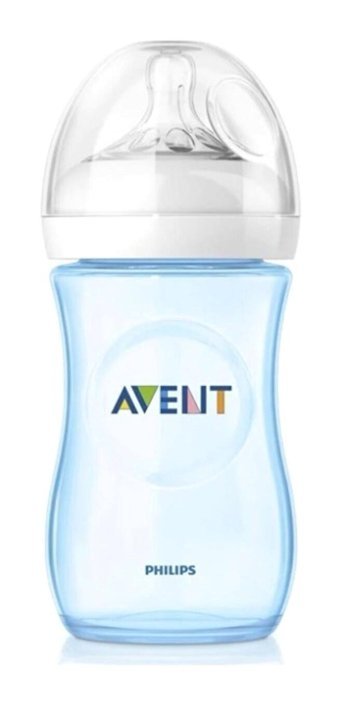 Philips Avent Natural Polipropilen Yavaş Akışlı 0-6 Ay Mavi Biberon 260 ml