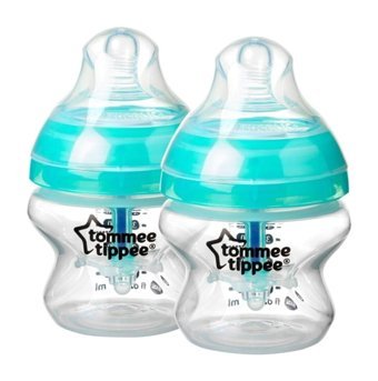 Tommee Tippee Polipropilen Gaz Yapmayan Antikolik Yenidoğan Yavaş Akışlı 0+ Ay Mavi Biberon Seti 2x150 ml