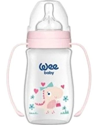 Wee Baby 484 Safari Polipropilen Gaz Yapmayan Antikolik Yenidoğan Yavaş Akışlı 0-6 Ay Desenli Pembe Biberon 250 ml