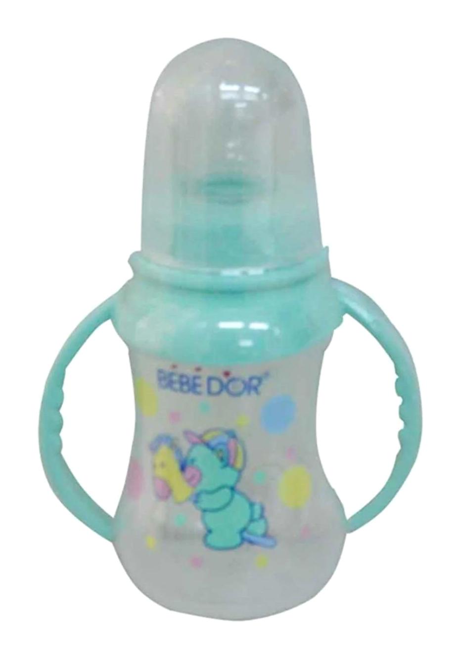 Bebedor Polipropilen Yavaş Akışlı Kulplu 3+ Ay Desenli Yeşil Biberon 125 ml