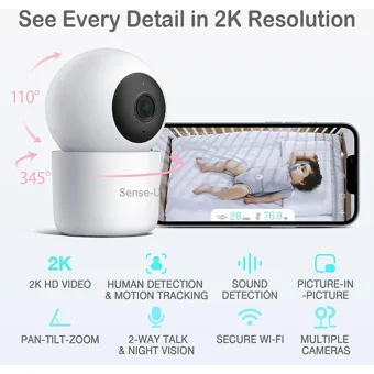 Sense-U Hareket Sensörlü Gece Görüşlü Kablosuz HD Bebek Kamerası