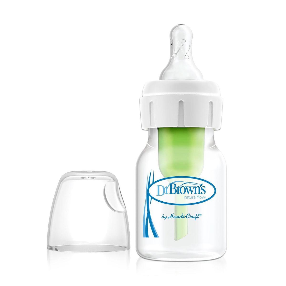 Dr. Brown's Options Polipropilen Gaz Yapmayan Antikolik Yenidoğan Yavaş Akışlı 0+ Ay Şeffaf Biberon 60 ml