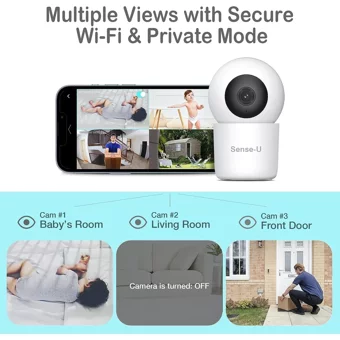 Sense-U Hareket Sensörlü Gece Görüşlü Kablosuz HD Bebek Kamerası