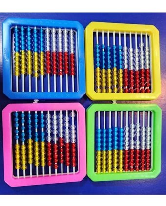 Cıvıltı Ayaklı Raylı Plastik Abaküs
