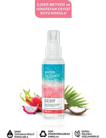 Avon Pink Sands Hindistan Cevizi Suyu-Ejder Meyvemsi Kadın Vücut Spreyi 100 ml