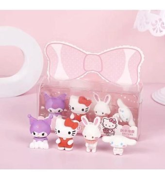 10 Parmak 1921 Kawai Sanrio Küçük Boy Çok Renkli Silgi