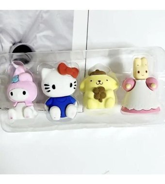 10 Parmak 1921 Kawai Sanrio Küçük Boy Çok Renkli Silgi