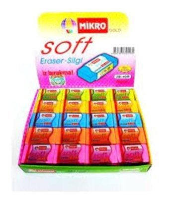 Mikro Gold Soft Orta Boy Çok Renkli Silgi
