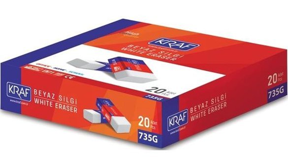 Kraf 735G Orta Boy Beyaz Silgi