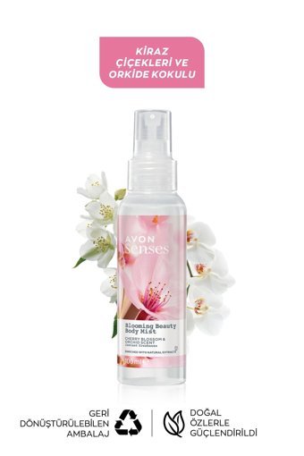Avon Blooming Beauty Kiraz Çiçeği-Orkide Kadın Vücut Spreyi 2x100 ml