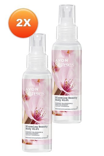 Avon Blooming Beauty Kiraz Çiçeği-Orkide Kadın Vücut Spreyi 2x100 ml
