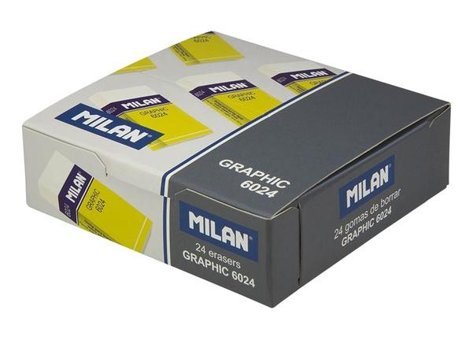 Milan Graphic 6024 Orta Boy Beyaz Silgi