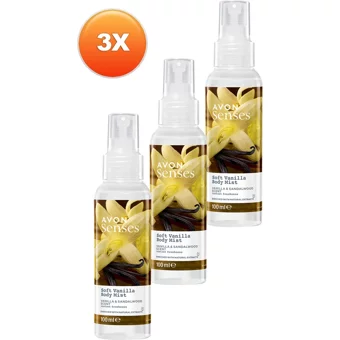 Avon Soft Vanilla Kadın Vücut Spreyi 3x100 ml