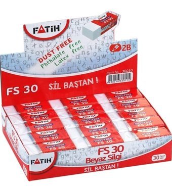 Fatih FS30 Küçük Boy Beyaz Silgi